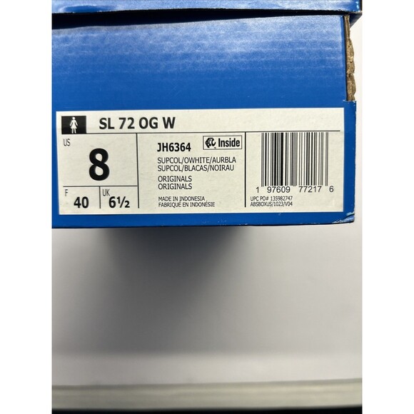 Adidas Originals SL 72 OG Purple Metallic White Rubber Sole Women SZ 8 NEW - Picture 8 of 8